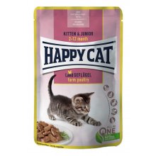 Happy Cat Kitten and Junior - консервы Хэппи Кет с птицей в соусе для котят