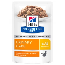 Hills PD c/d - диетический корм Хиллс с курицей для здоровья мочевыводящих путей у кошек, пауч