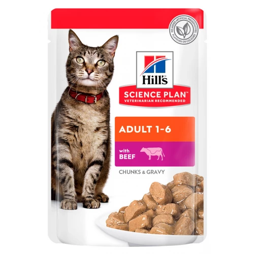 Hills SP Adult Beef - консервы Хиллс с говядиной для взрослых кошек