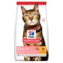 Hills SP Adult Light - низькокалорійний корм Хіллс з куркою для дорослих кішок