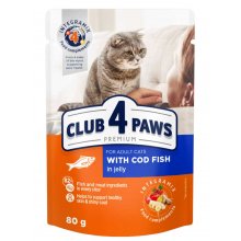 C4P Premium консервированный корм с треской в желе для кошек