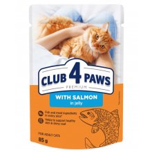 C4P Premium консервированный корм с лососем в желе для кошек