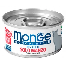 Monge Cat Monoprotein Solo Beef - м'ясні пластівці Монже з яловичиною для кішок