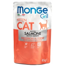 Monge Kitten Grill Salmon - кусочки в желе Монже с лососем для котят, пауч