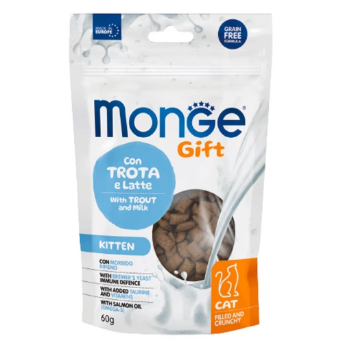 Monge Kitten Gift Trout Milk - подушечки Монже з фореллю та молоком для кошенят