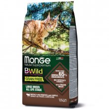 Monge Cat Bwild Gr.Free Adult Large Breed with Buffalo - корм Монже с буйволом для крупных котов