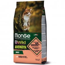 Monge Cat Bwild Gr.Free Adult with Salmon - корм Монже с лососем для взрослых котов