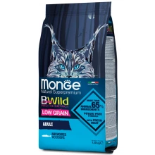 Monge Cat Bwild Low Grain Anchovies - корм Монже c анчоусами для взрослых кошек