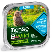 Monge Cat Bwild GF Anchovies - паштет Монже з анчоусами для кішок