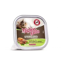 Morando MigliorGatto Sterilized - консервы Морандо с курицей, ягненком и овощами для кошек