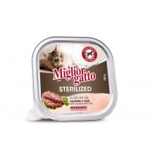 Morando MigliorGatto Sterilized - консерви Морандо з лососем та рисом для кішок