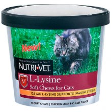 Nutri-Vet L-Lysine - витамины Нутри-Вет L-Лизин для иммунитета кошек