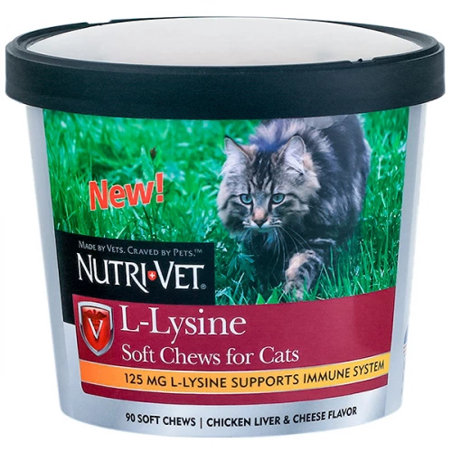 Nutri-Vet L-Lysine - витамины Нутри-Вет L-Лизин для иммунитета кошек