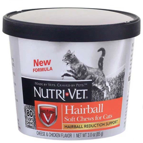 Nutri-Vet Hairball Soft Chews - жевательные таблетки Нутри-Вет для выведения шерсти