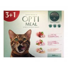 OptiMeal - акционный набор консервов 3+1 для кошек