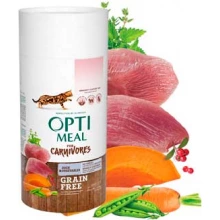 OptiMeal For Carnivores - беззерновий корм ОптиМіл з качкою та овочами для кішок