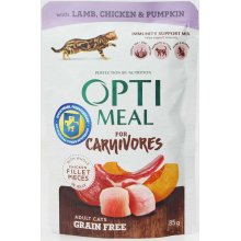 OptiMeal For Carnivores - консервы ОптиМил с ягненком, курицей и тыквой для кошек