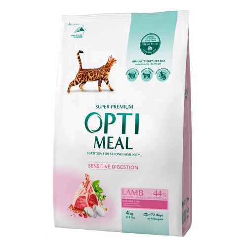 OptiMeal Lamb - корм ОптиМіл з ягням для дорослих кішок
