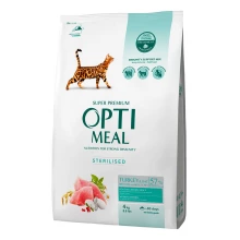 OptiMeal Sterilised Turkey and Oat - корм ОптиМил с индейкой и овсом для стерилизованных кошек