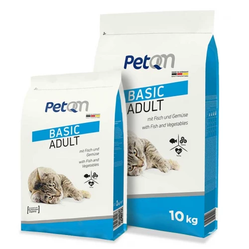 PetQM Cat Basic Adult with Fish and Vegetables - корм ПетКьюМ Базис с рыбой и овощами для кошек