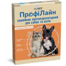 ProVet ProfiLine - ошейник ПроВет ПрофиЛайн против блох и клещей для собак и кошек, оранжевый