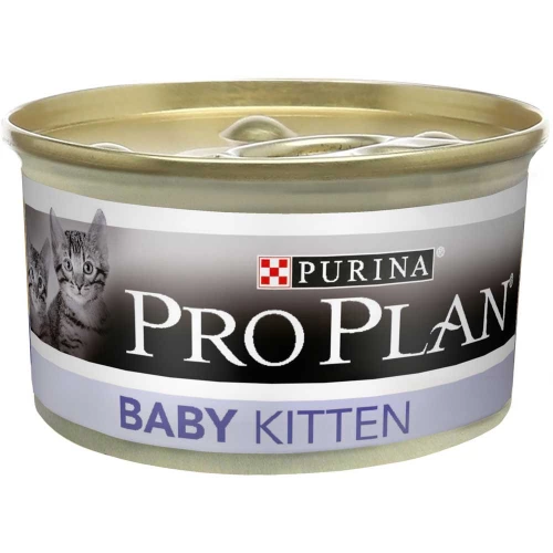 Purina Pro Plan Baby Kitten - паштет Пурина Про План с курицей для первого прикорма котят, банка