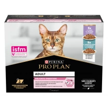 Purina Pro Plan Multipack Delicate - консерви Пуріна Про План з індичкою/рибою для кішок, пауч