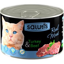 Salutis Real Meat - консервы Салютис Мясной деликатес с индейкой для кошек