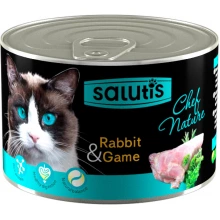 Salutis Chef Nature - мясной паштет Салютис с кроликом для кошек