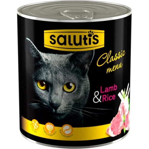Salutis Classic Menu - консервы Салютис Мясной рацион с ягненком для кошек