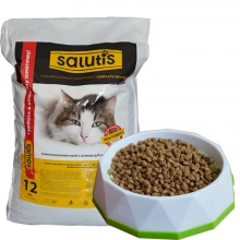 Salutis Cat - сухий корм Салютіс з крицею для кішок