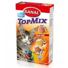 Sanal Cat TopMix - мультивитаминное лакомство Санал с говядиной, курицей и лососем