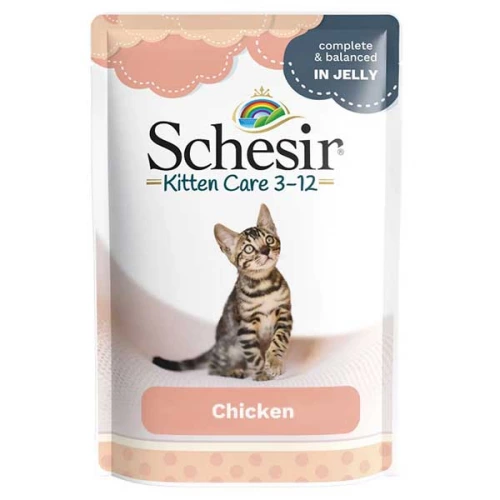 Schesir Chicken Fillet Kitten - корм Шезир филе курицы консервы для котят, пауч