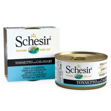 Schesir Tuna Squid - консервы Шезир тунец с кальмаром в желе для кошек, банка