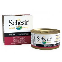 Schesir Tuna Dentex - консервы Шезир тунец с зубаном в желе для кошек, банка