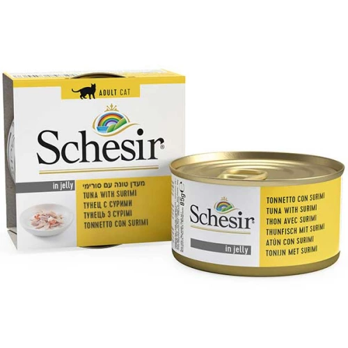 Schesir Cat Tuna Surimi - консерви Шезір тунець з сурімі для кішок, банка