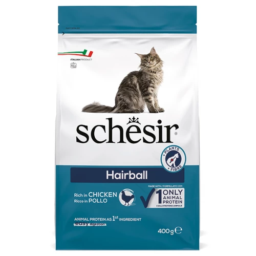Schesir Cat Adult Hairball Chicken - сухой корм Шезир с курицей для кошек с длинной шерстью