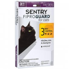 Sentry FiproGuard - капли от блох, клещей и вшей Сентри для кошек весом от 0,7 кг