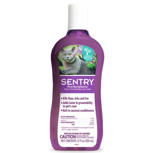 Sentry PurrScriptions - шампунь для кошек Сентри против блох клещей