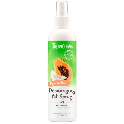 TropiClean Deodorizing Pet Spray Papaya - парфюм-спрей Тропиклин Папайя для кошек и собак