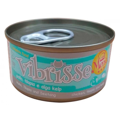 Vibrisse Menu - консерви Вібріс курка з тиляпією в соусі з водоростей