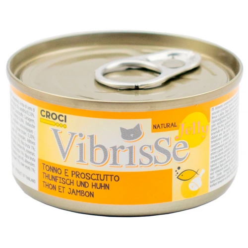 Vibrisse Jelly - консерви Вібріс тунець та шинка у желе для кішок
