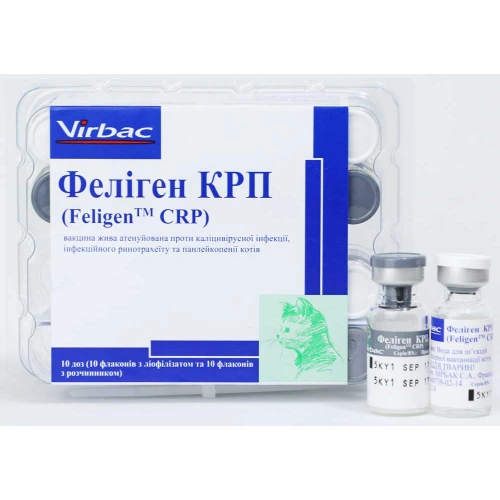 Virbac Feligen CRP - вакцина Феліген КРП для кішок