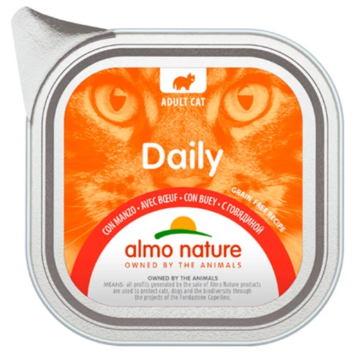 Almo Nature Daily Cat - консервы Альмо Натюр с говядиной для кошек