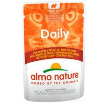 Almo Nature Daily Cat - консервы Альмо Натюр кусочки с курицей и уткой для кошек, пауч