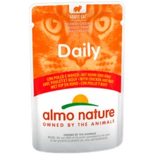 Almo Nature Daily Cat - консервы Альмо Натюр кусочки с курицей и говядиной для кошек, пауч