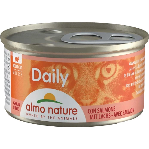 Almo Nature Daily Menu Cat - консервы Альмо Натюр мусс с лососем для кошек