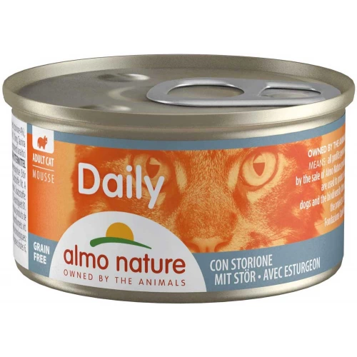Almo Nature Daily Menu Cat - консервы Альмо Натюр мусс с осетром для кошек
