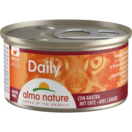 Almo Nature Daily Menu Cat - консервы Альмо Натюр мусс с уткой для кошек