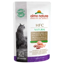 Almo Nature HFC Cat Natural - консервы Альмо Натюр с куриной грудкой и уткой для кошек